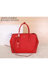 Imitation Top Prada Original Grainy Leather Tote Bag BN2829 Red VS02235