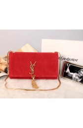 Imitation Top YSL Monogramme Cross-body Shoulder Bag Suede Leather Y311214 Red VS08089