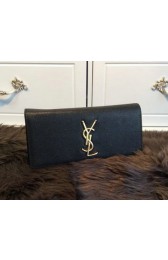 Imitation YSL Classic Monogramme Clutch Grainy Leather 311213 Black VS03706