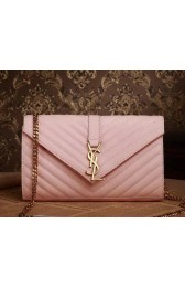 Knockoff 1:1 Saint Laurent Classic Monogramme Cannage Pattern Flap Bag Y5482 Pink VS00216