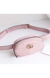 Knockoff Best Gucci GG Marmont Matelasse Leather Belt Bag Pink 476434 VS01152