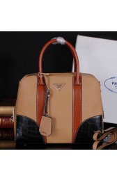 Knockoff Best PRADA Saffiano Leather Business Briefcase P8674 Brown VS06988