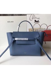 Knockoff Celine Grained Calfskin Belt Bag Blue C010704 VS08106