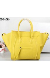 Knockoff Celine Luggage Phantom Tote Bag Saffiano Leather 3341 Lemon VS04885