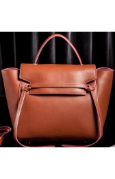 Knockoff Celine Small Belt Bag Original Leather CLT3346S Brown VS01408