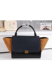 Knockoff Celine Trapeze Bag Suede Leather CL6608 Royal&Black&Brown VS04047