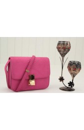 Knockoff Cheap Celine Classic Box Small Flap Bag Original Snake Leather 11042 Rose VS07448