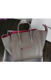 Knockoff Cheap Celine Luggage Phantom Bag Grey Smooth Leather with Purple Trim Ci3341 VS09053