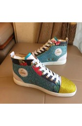Knockoff Cheap Christian Louboutin Louis Strass Flat Light Blue CL1250 VS03167