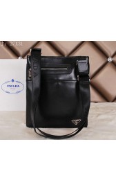 Knockoff Cheap Prada Grainy Leather Messenger Bag P95514 Black VS07964