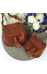 Knockoff Chloe Hudson Calfskin Shoulder Bag Tan 210710 VS05888