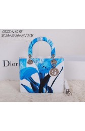 Knockoff Christian Dior Alstroemeria Flower Lady Dior Bag CD0523 Blue VS00771