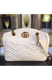 Knockoff Gucci GG Marmont matelasse tote Bag White Original Leather 443501 VS07375