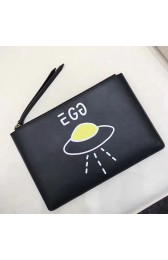 Knockoff Gucci Guccighost Pouch Black 445597 VS05705