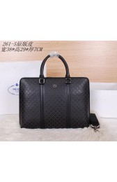Knockoff Gucci Original Leather Business Briefcase G2615 Black VS07493
