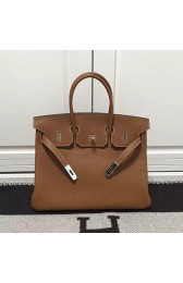 Knockoff Hermes Birkin 35 Tote Bag in Brown Togo Leather HB1210 VS03599