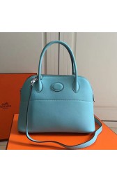Knockoff Hermes Bolide 27 Bag in Light Blue Swift Leather HB2701 VS09244