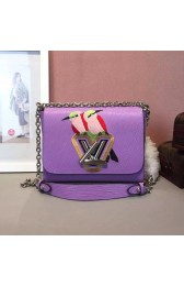 Knockoff Louis Vuitton Epi Leather Early Bird Twist MM M41865 Purple VS08980