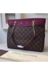 Knockoff Louis Vuitton Monogram Canvas Pallas Shopper Bag Burgundy M51198 VS03726