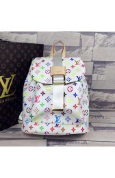 Knockoff Louis Vuitton Monogram Multicolore Backpack M44036 White VS03140
