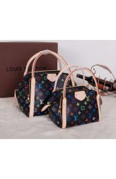 Knockoff Louis Vuitton Monogram Multicolore Marais MM M41070 Black VS03364