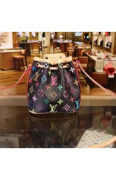 Knockoff Louis Vuitton Monogram Multicolore PETIT NOE NM M41426 Black VS00370