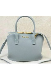 Knockoff miu miu Madras Goat Leather Top Handle Bag RL0097 SkyBlue VS00446