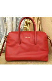 Knockoff miu miu Madras Goat Leather Tote Bag RL0099 Red VS05721