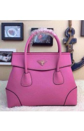 Knockoff Prada Calfskin Leather Top Handle Bag in Peach Fug VS03201