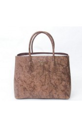 Knockoff Prada Croco Leather Tote Bag BN2761 Brown VS06456