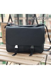 Knockoff Prada Grainy Calf Leather Messenger Bag VA0768 Black VS01362