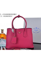 Knockoff PRADA Grainy Leather Tote Bag PBN2755 Rose VS04001