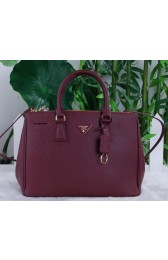 Knockoff Prada Saffiano Calfskin Leather Tote Bag PBN2274 Burgundy VS08493