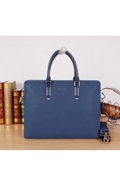 Knockoff Prada Saffiano Leather Briefcase P88931 Blue VS05064