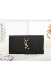 Knockoff Saint Laurent Classic Monogramme Clutch Cannage Pattern Y5486 Black VS05106