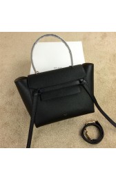 Knockoff Top Celine mini Belt Bag Original Grainy Leather C98311 Black VS01918