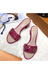 Louis Vuitton Calfskin Leather Slide Rose L080201 VS00392