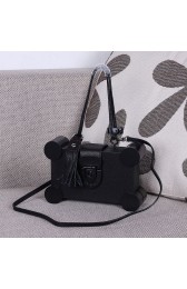 Louis Vuitton Calfskin Petite Malle Mini Bag M42153 Black VS02527