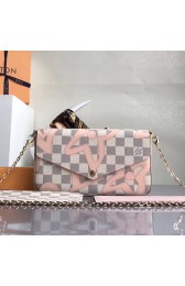 Louis Vuitton Damier Azur Canvas Felicie Chain Wallet M63106 VS08247