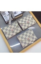 Louis Vuitton Damier Azur Canvas Victorine Wallet Rose Ballerine N41659 VS08851