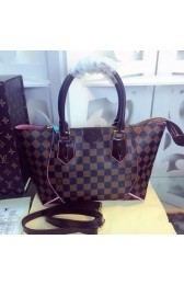 Louis Vuitton Damier Ebene Canvas CAISSA TOTE PM Bag N41554 Rose Ballerine VS05748