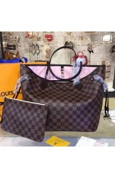 Louis Vuitton Damier Ebene Canvas Neverfull MM Pink N41603 VS06302