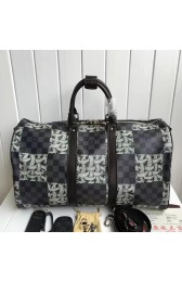 Louis Vuitton Damier Graphite Canvas Keepall Bandouliere 45 N41699 VS09597