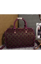 Louis Vuitton Embroider Leather Speedy Bandouliere 30 M40762 Purple VS03877
