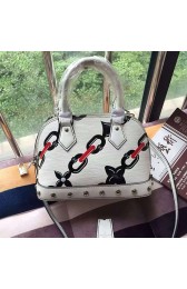 Louis Vuitton Epi Leather Chain Flower Alma BB White M42482 VS08708