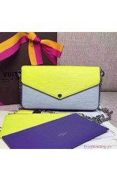 Louis Vuitton Epi Leather Pochette Felicie M61753 Yellow VS03727