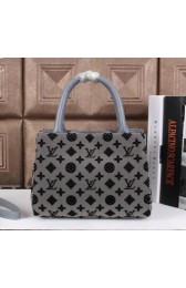 Louis Vuitton Flannelette Leather Tote Bag M03639 Grey VS06446