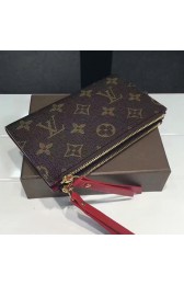 Louis Vuitton Monogram Canvas Adele Compact Wallet Red M61271 VS01963