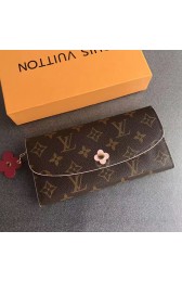 Louis Vuitton Monogram Canvas Emilie Wallet Burgundy M64202 VS05076
