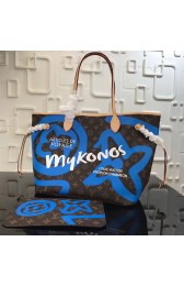 Louis Vuitton Monogram Canvas Neverfull MM Blue M40995 VS06617